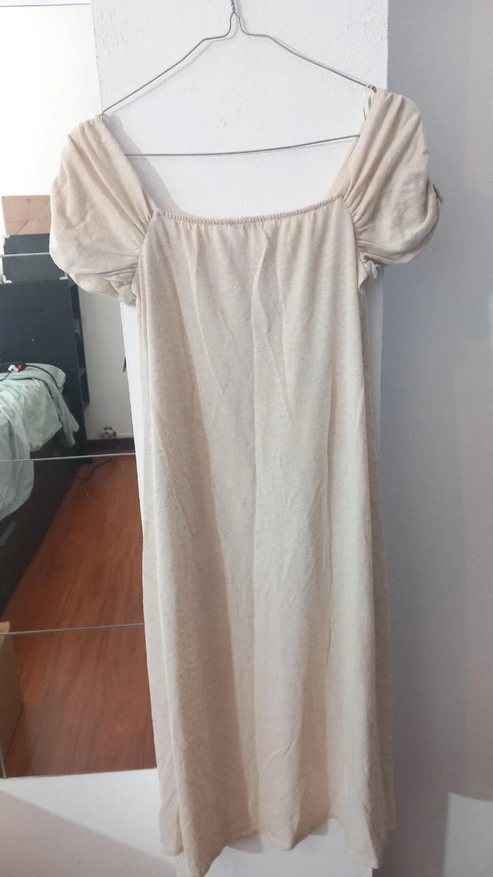 Haut en lin beige Zara taille S/M | Top bege – photo 3